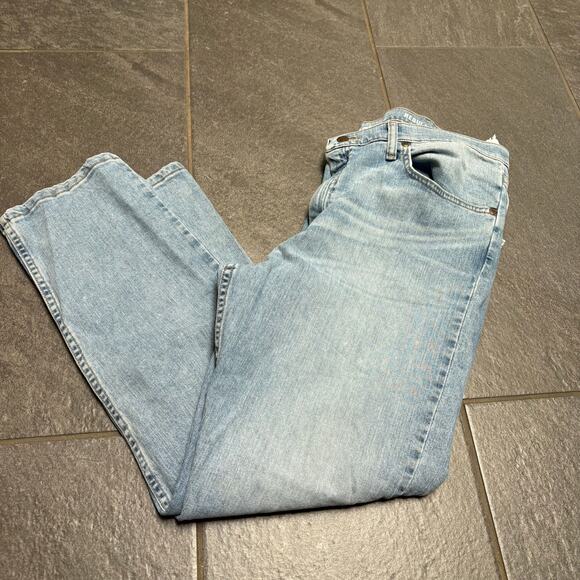 Wrangler SZ 40/30 Regular Taper Light Wash Jeans Midrise Western Country Ranch - Picture 1 of 10